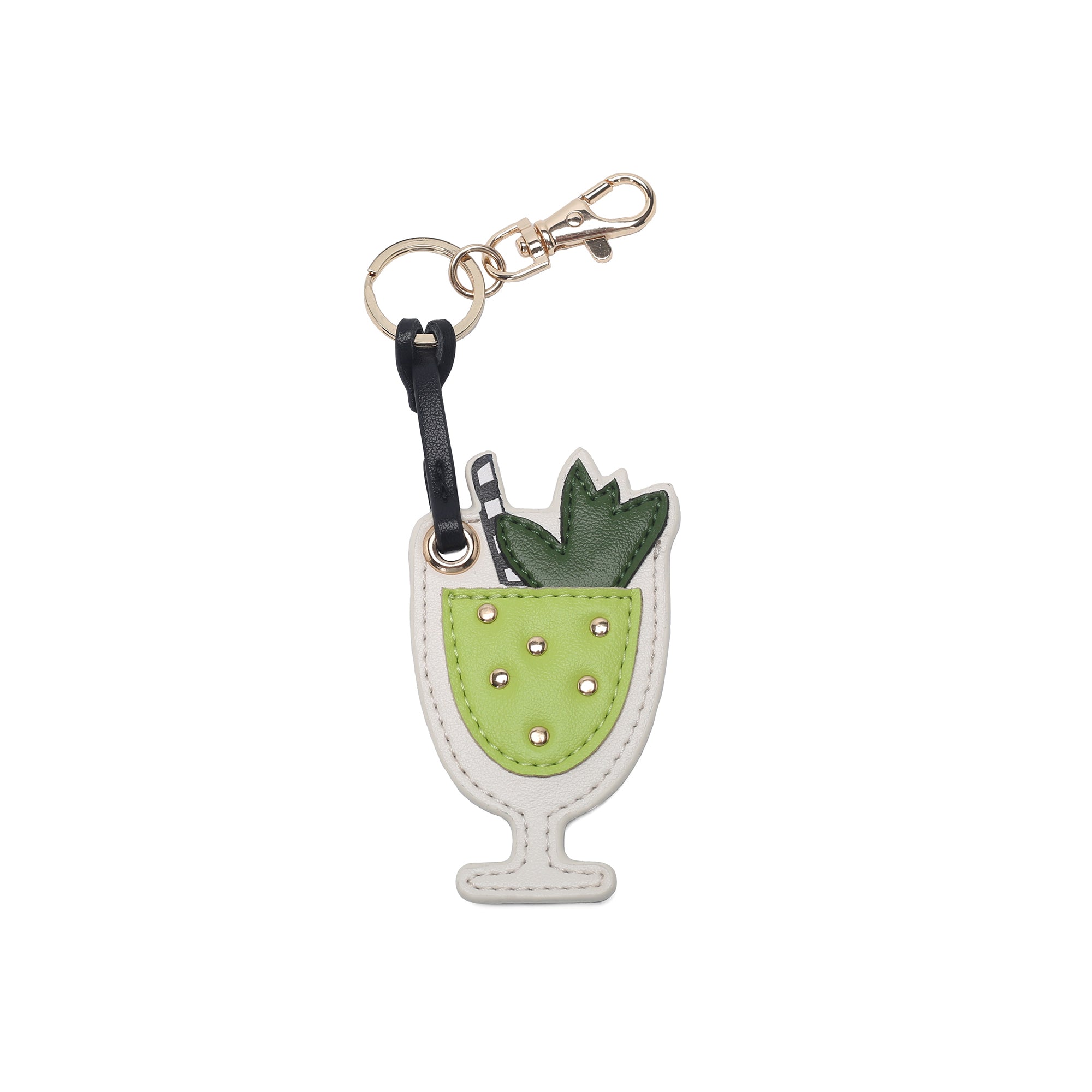 Shaped charm keyring with lime gold lobster clasp - Women's Accessories | Le Pandorine